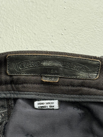Vintage Chrome Hearts ‘Fleur Knee’ Flare Pants