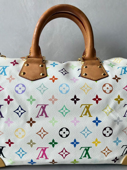Louis Vuitton X Murakami White Multicolor Speedy 30
