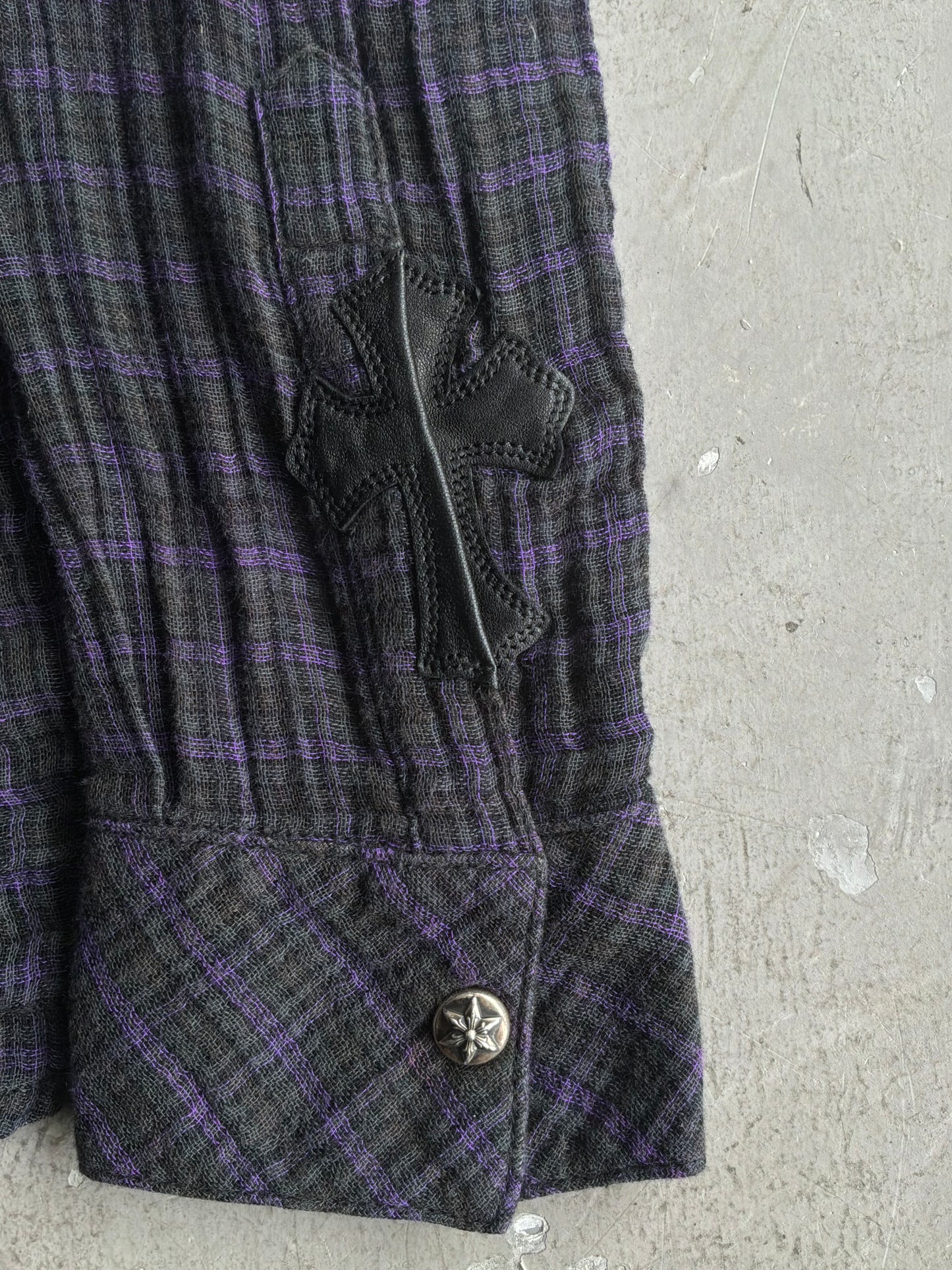 Vintage Chrome Hearts Fleur Cross Patch Flannel
