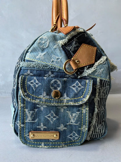 Louis Vuitton Denim Patchwork Speedy 30