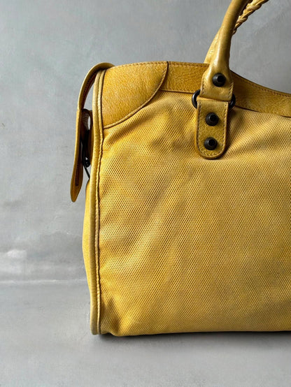 Balenciaga City Lemon Lambskin Bag