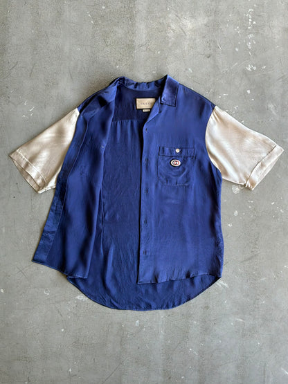 Gucci Interlocking G Satin Bowling Shirt