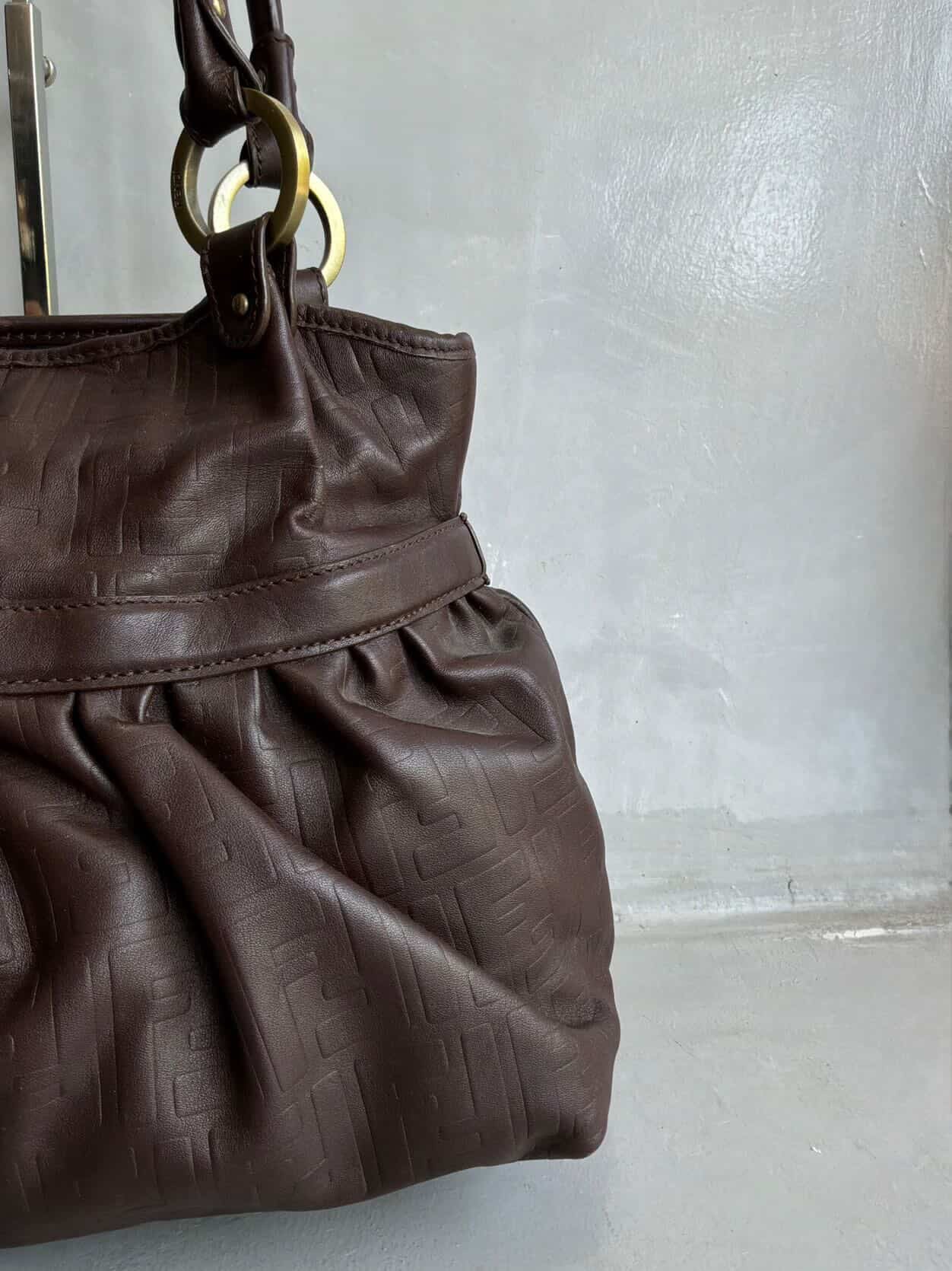 Fendi Leather Monogram Chef Bag