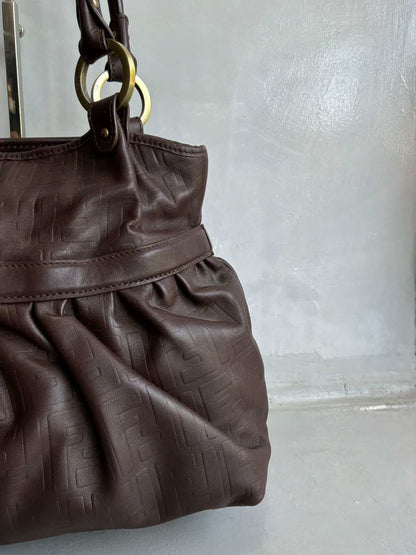 Fendi Leather Monogram Chef Bag