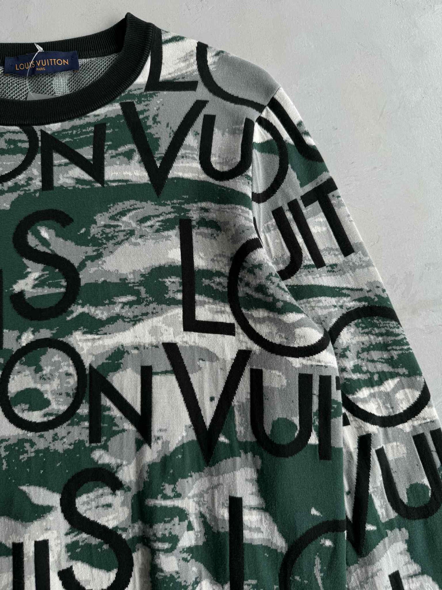 Louis Vuitton Camou Script Knit Crewneck