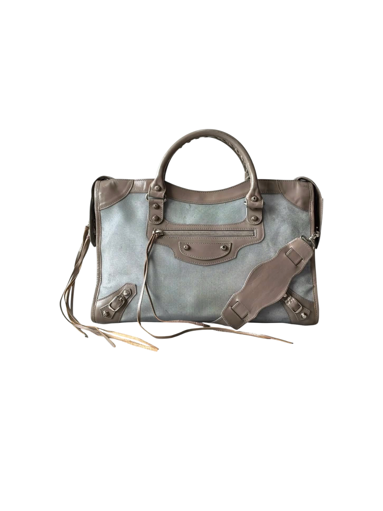 Balenciaga Classic City Mesh Leather Bag
