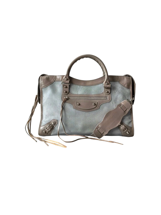 Balenciaga Classic City Mesh Leather Bag