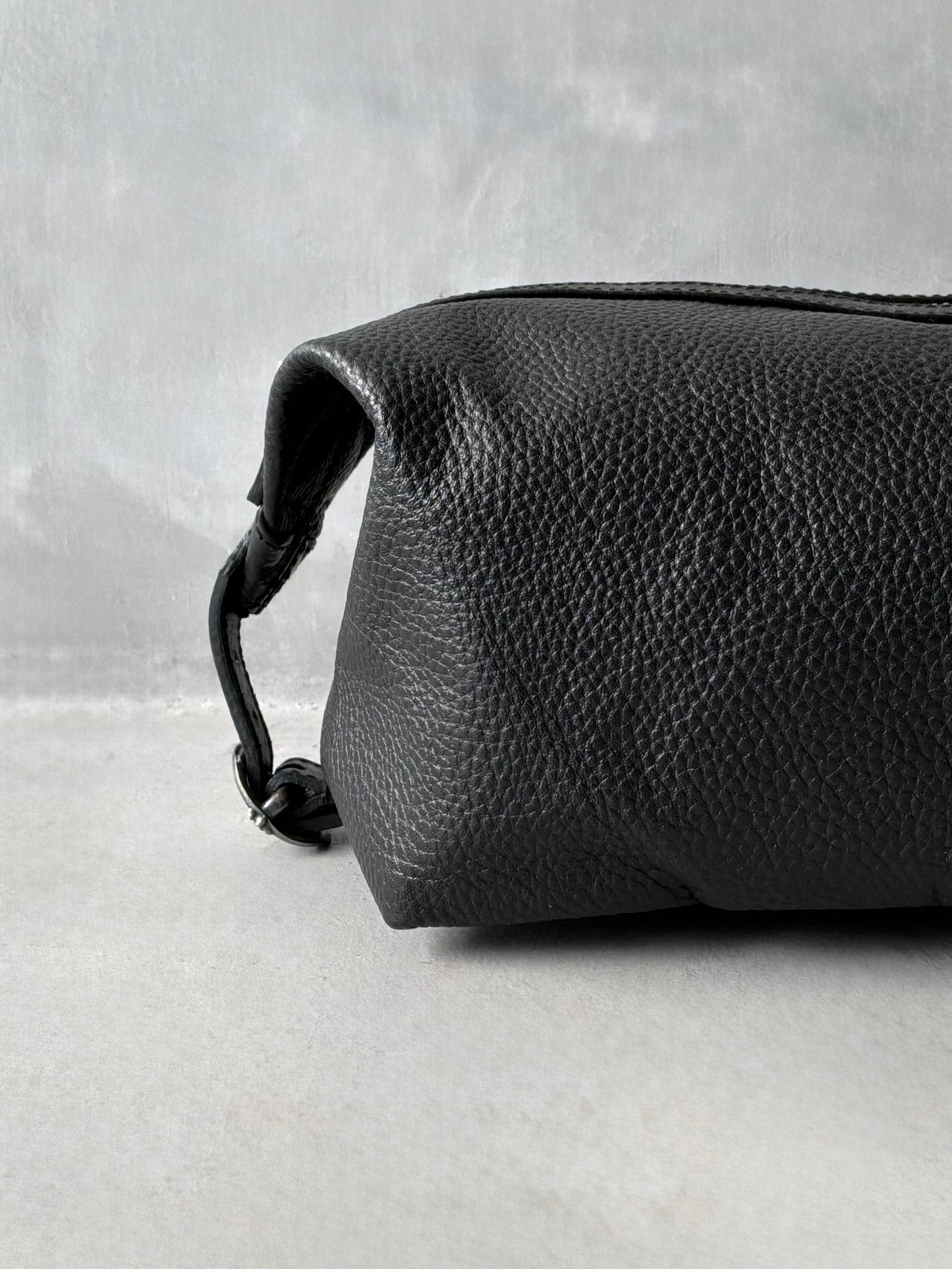Chrome Hearts Grained Leather Clutch Bag