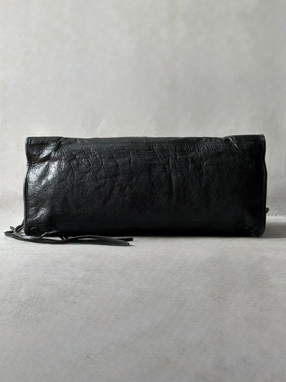 Balenciaga Part Time Black on Brass Lambskin Bag