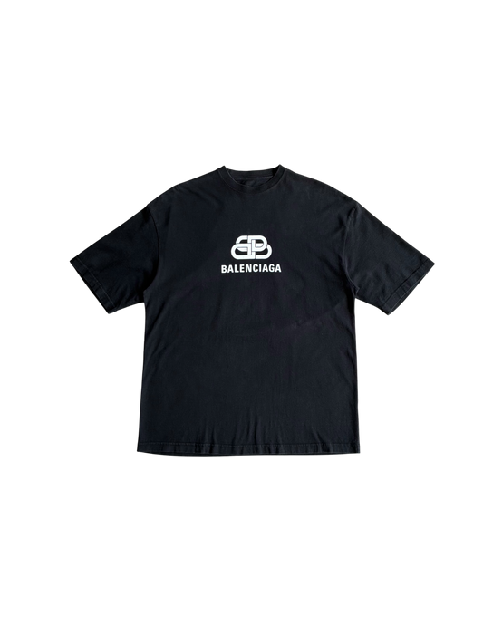 Balenciaga Interlock Logo Black tee