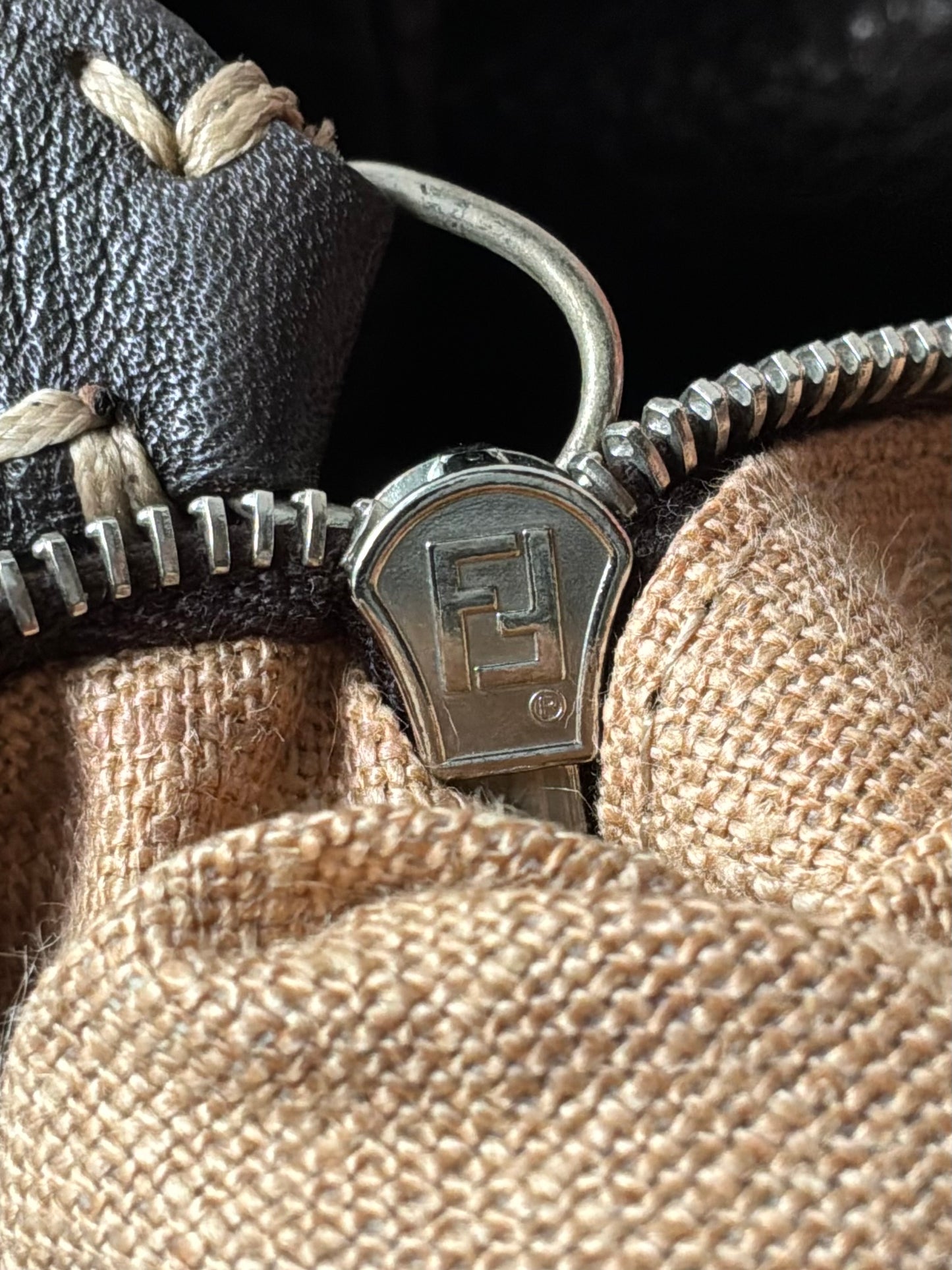 Fendi Selleria Brown Leather Hobo Bag
