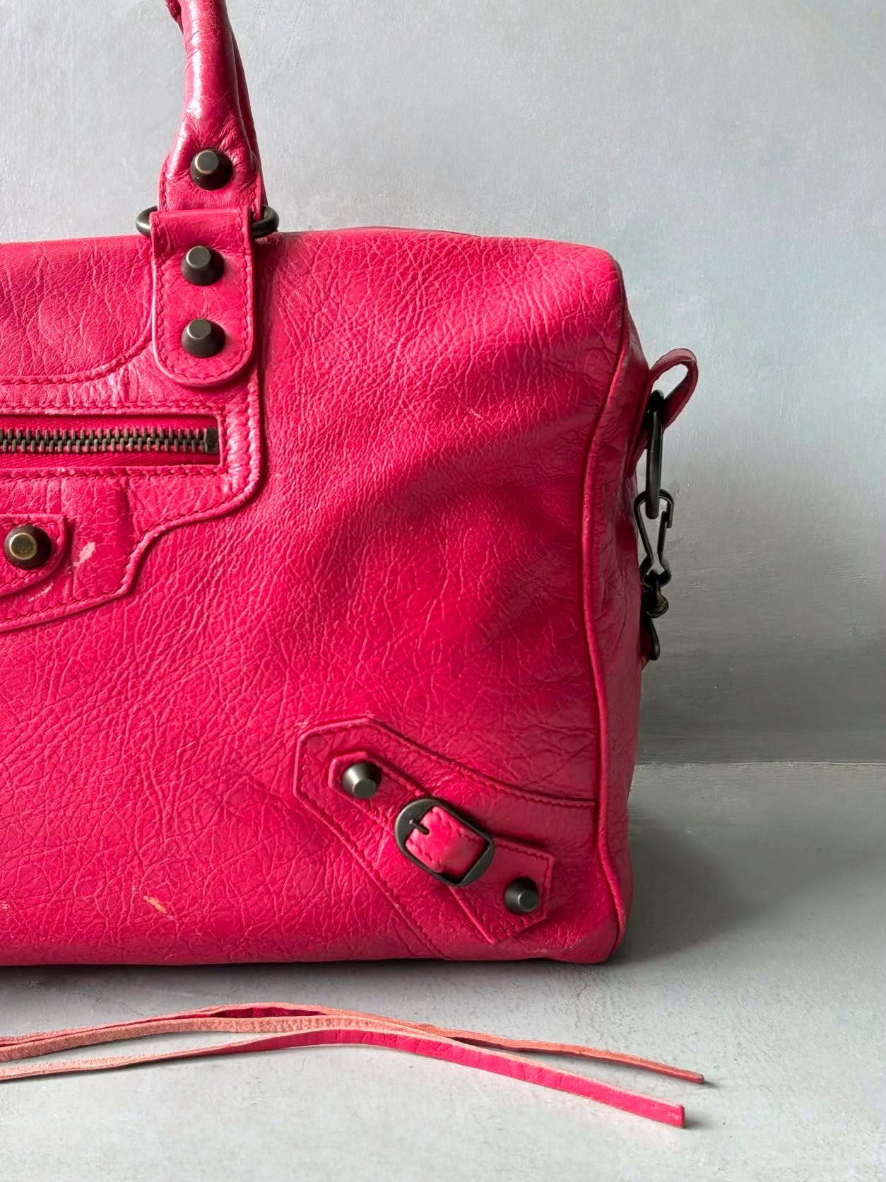 Balenciaga Large Twiggy Red Lambskin Bag