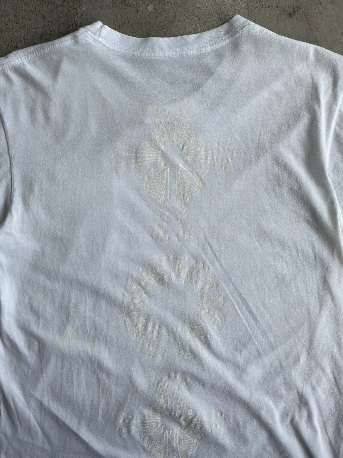 Chrome Hearts Tonal Cross White Tee