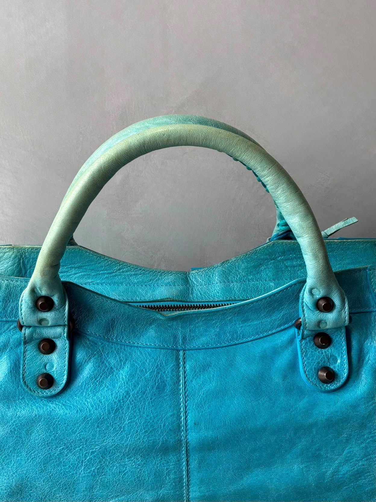 Balenciaga City Part Time Tortoise Lambskin Bag