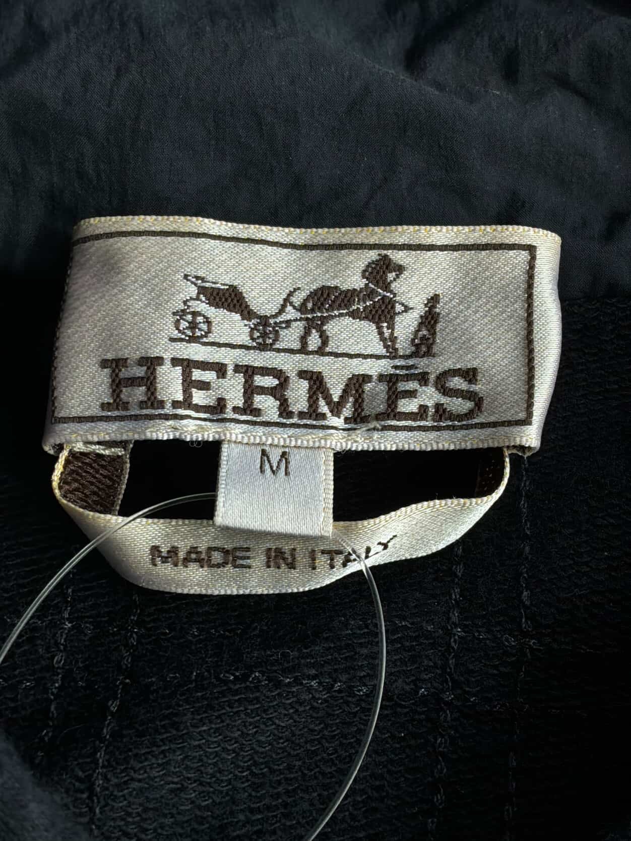 Hermes Nylon Cotton Zip Hoodie
