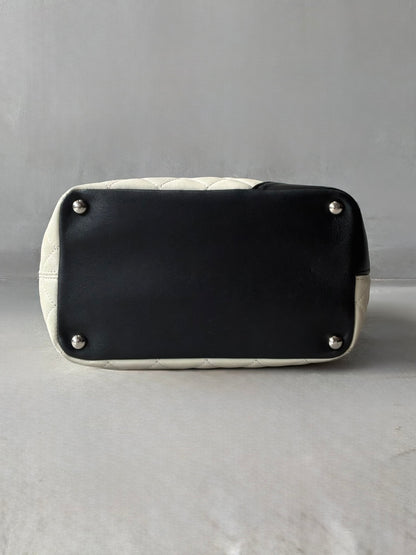 Chanel Cambon Ligne White & Black Small Tote Bag