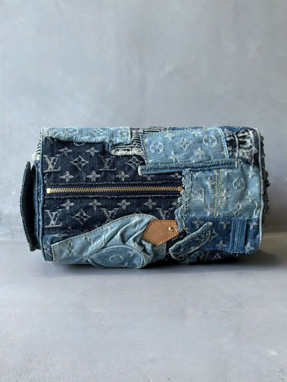 Louis Vuitton Denim Patchwork Speedy 30