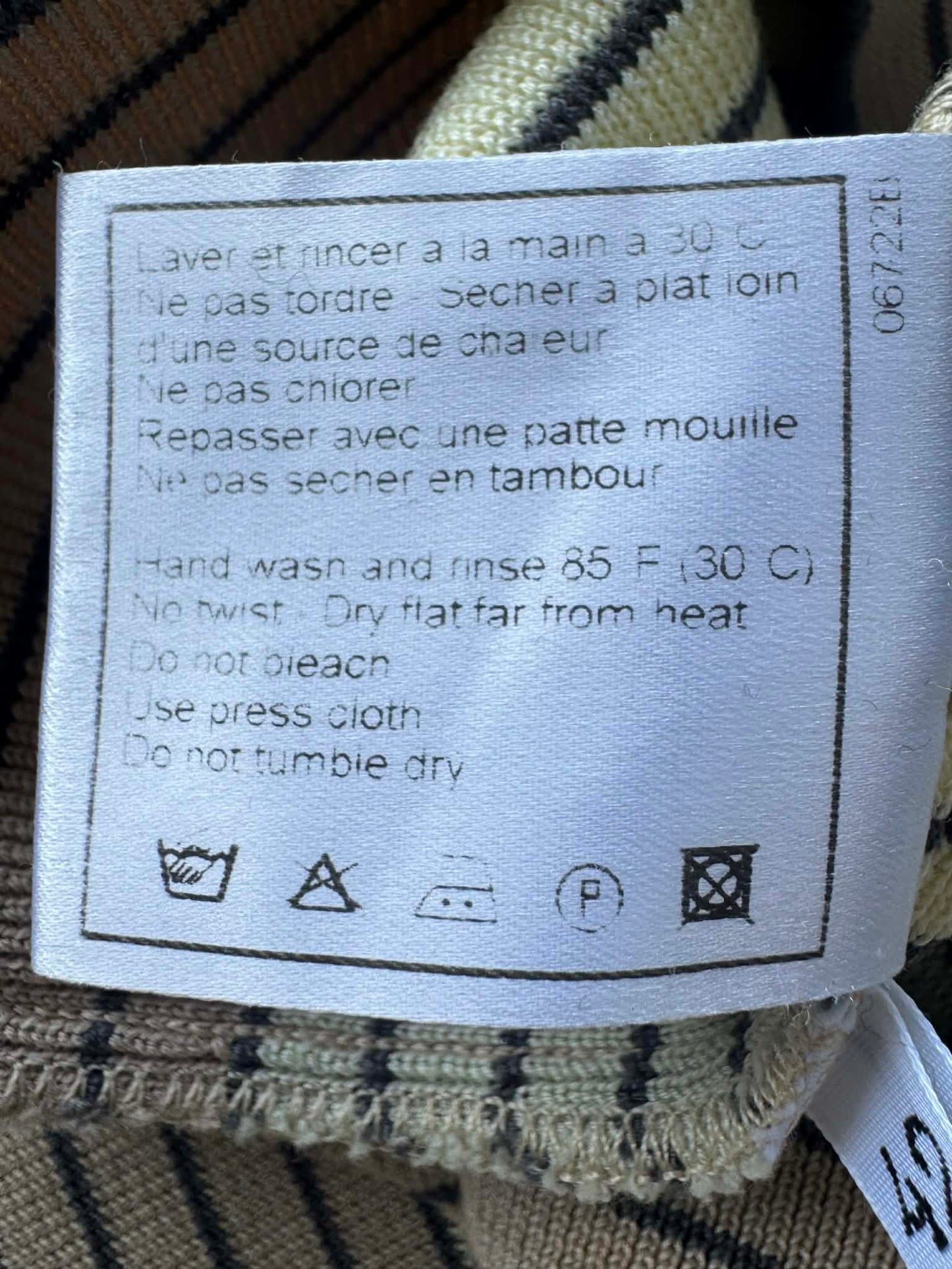 Chanel Pastel Stripe Square Neck Top