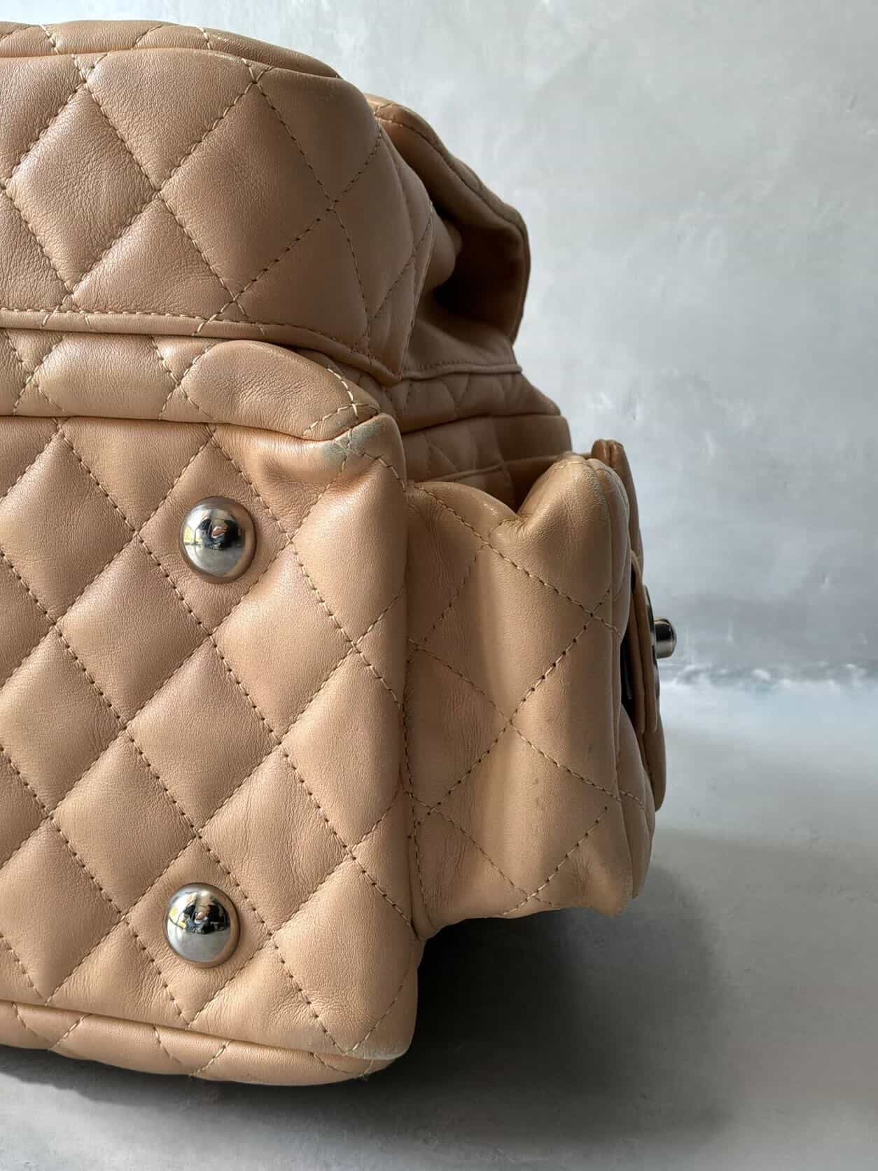 Chanel Cambon Ligne Beige Reporter Bag