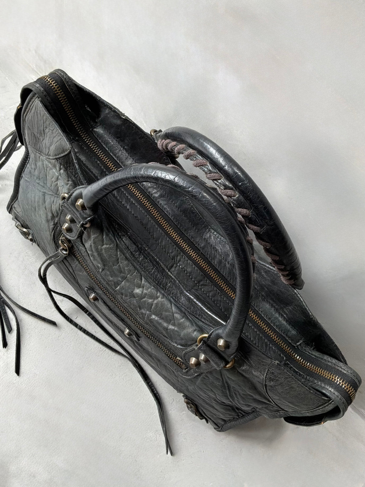 Balenciaga Classic City Black on Brass Lambskin Bag