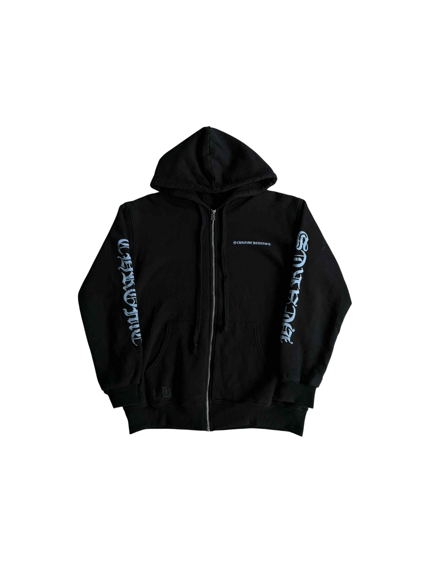 Chrome Hearts Logo Print Zip Hoodie