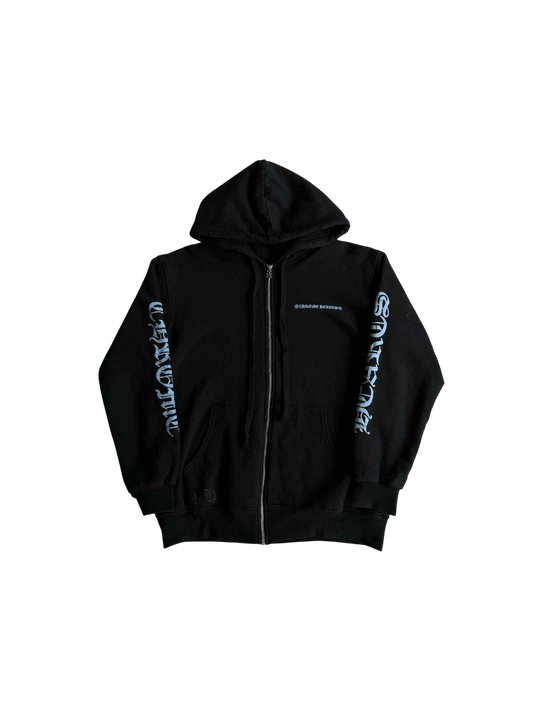 Chrome Hearts Logo Print Zip Hoodie