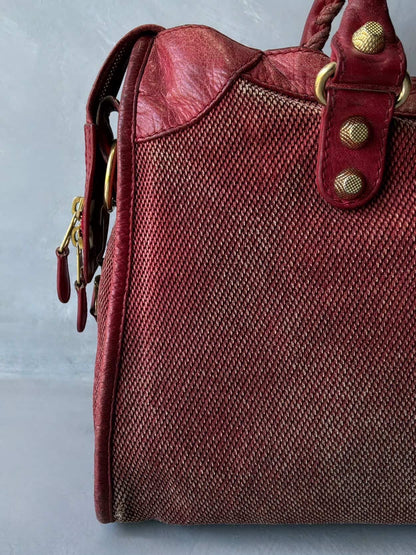 Balenciaga Classic City Mesh Red Bag