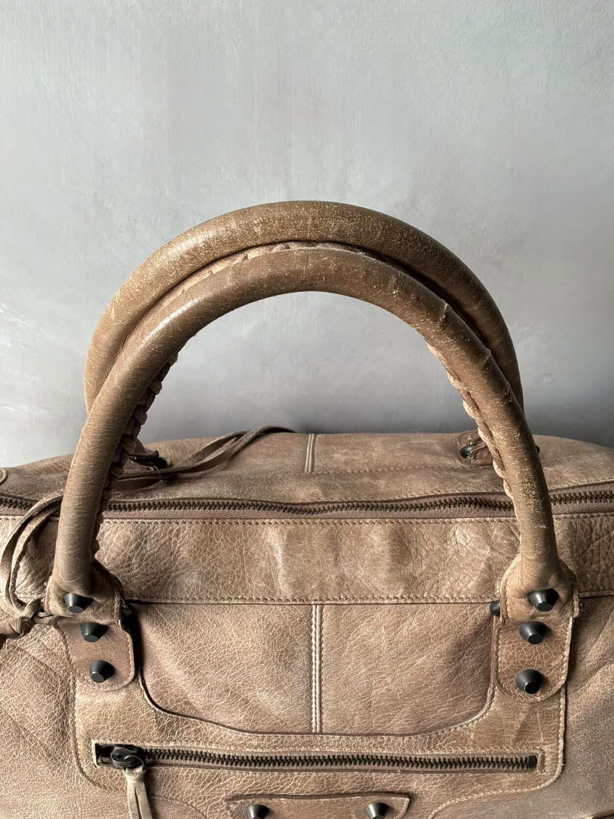 Balenciaga City Work Light Brown Lambskin Bag