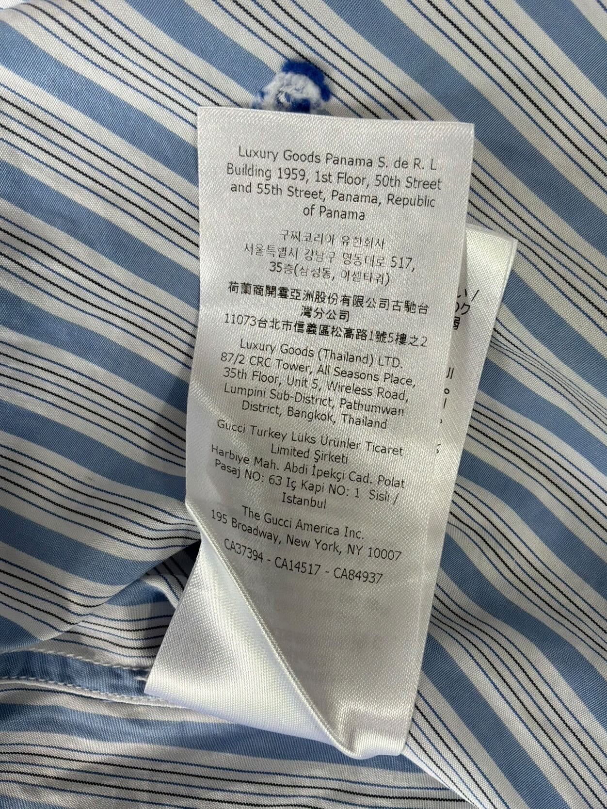 Gucci All Over Print Pinstripe Shirt
