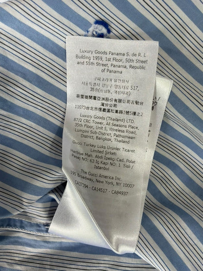 Gucci All Over Print Pinstripe Shirt