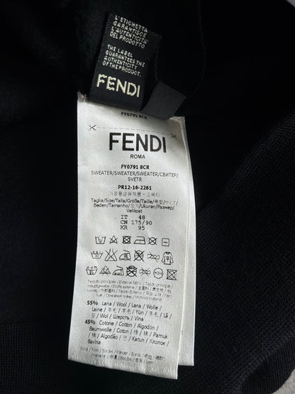 Fendi Karl Lagerfeld Black Crewneck