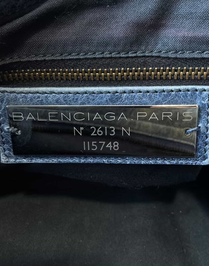Balenciaga Classic City Navy Lambskin Bag