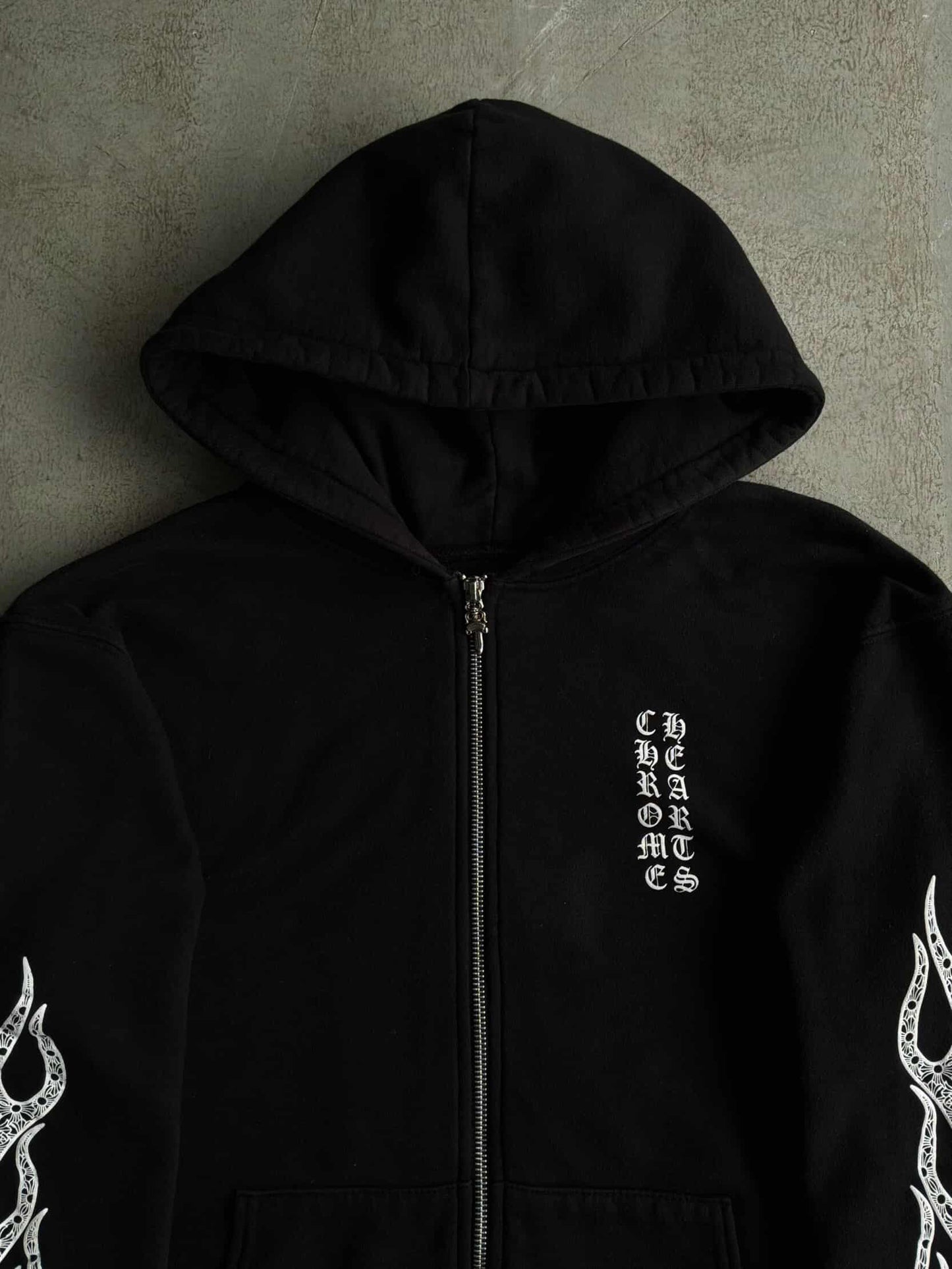 Chrome Hearts Flame Monogram Thermal Zip Hoodie