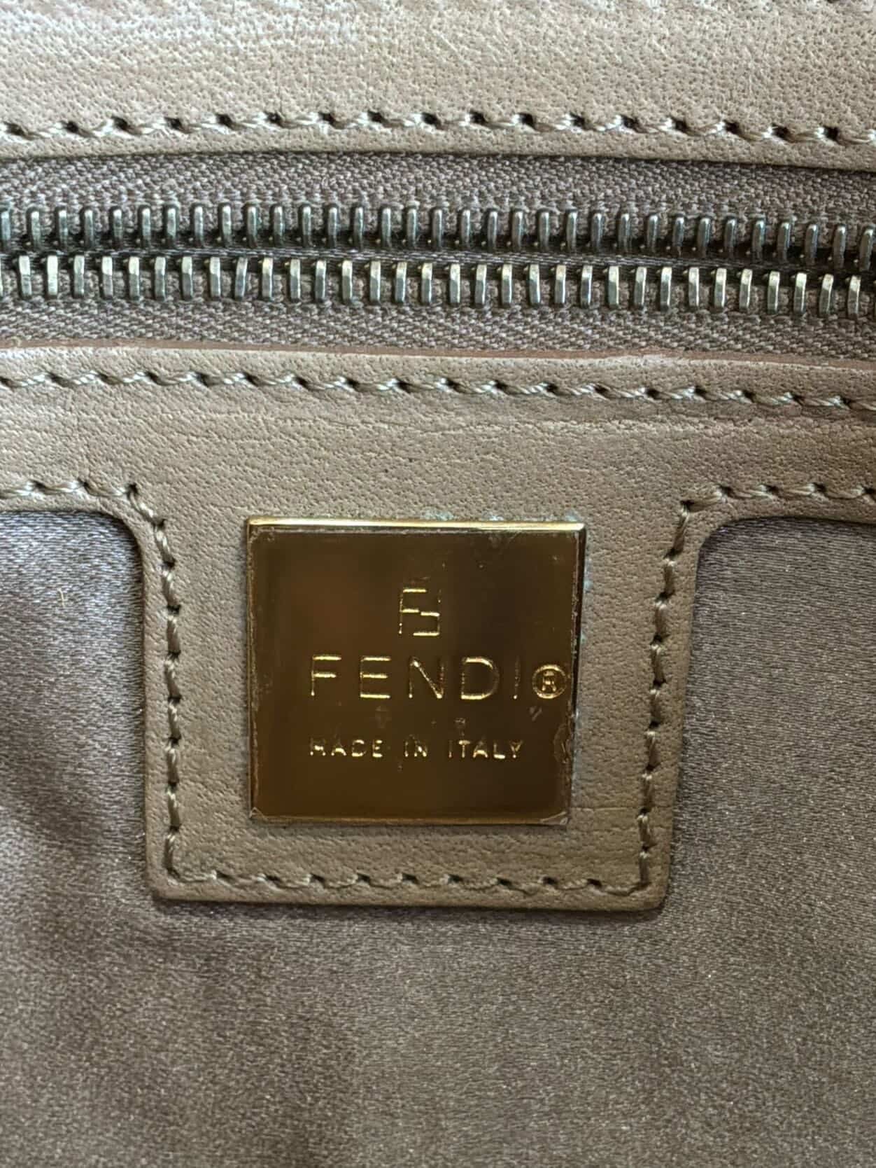 Fendi Woven Crochette Baguette Bag
