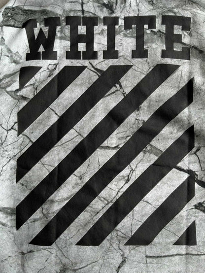 Off White Caravaggio Marble Print Hoodie