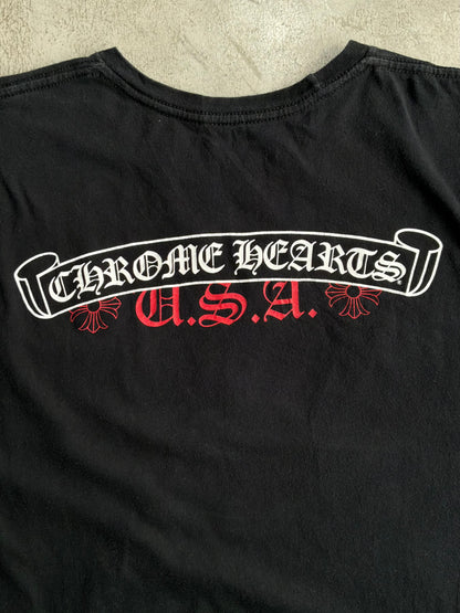 Chrome Hearts USA Scroll Logo Tee