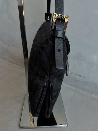 Fendi Black Monogram Baguette Bag