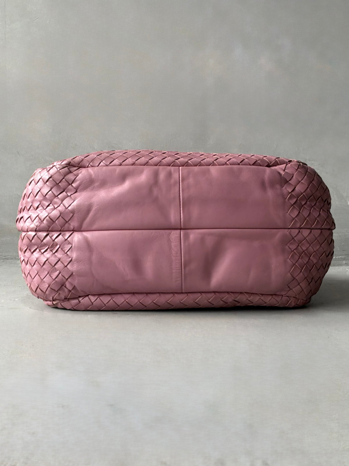 Bottega Veneta Pink Campana Intrecciato Hobo Bag