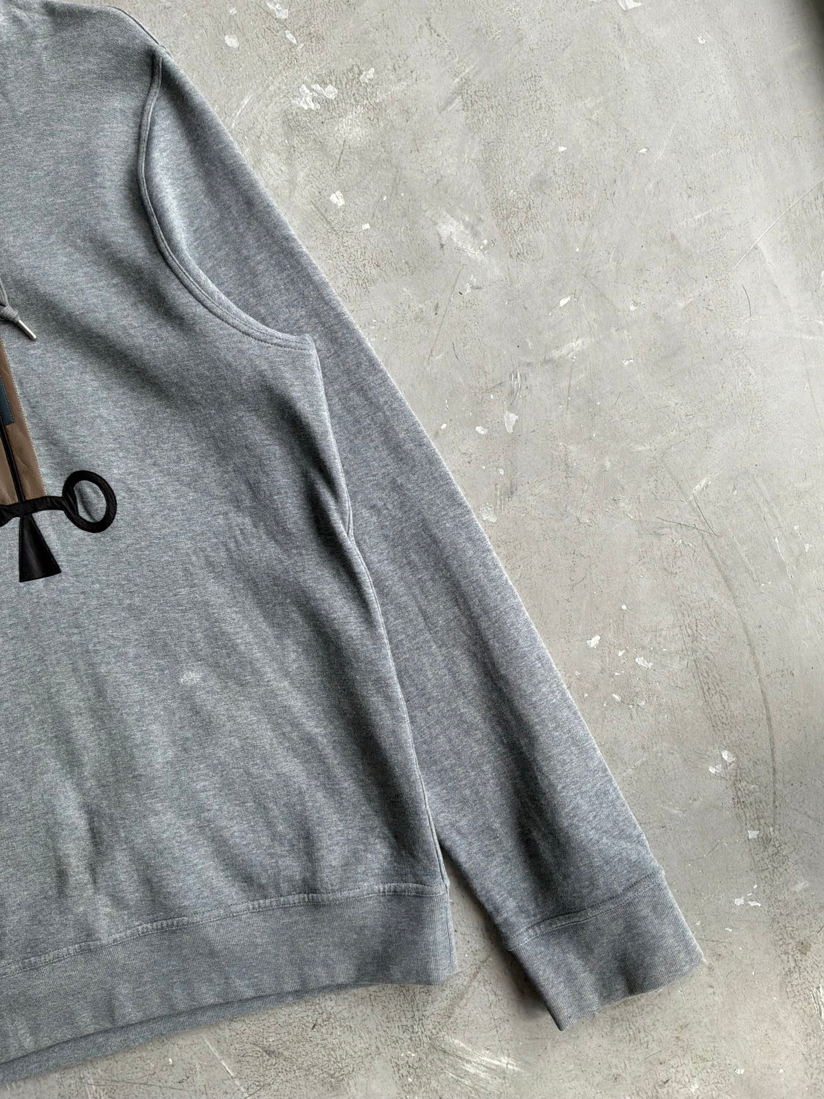 Hermes Leather Patch Pullover Hoodie