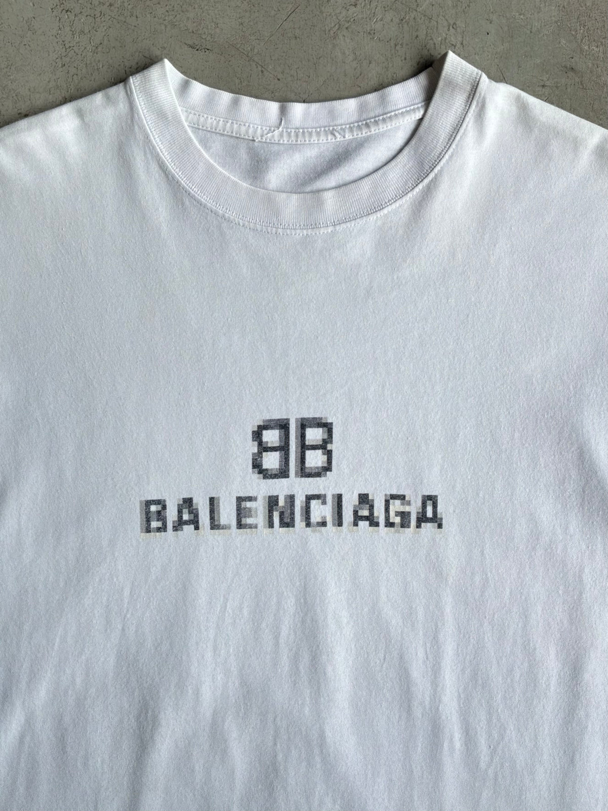Balenciaga Script Shadow White Tee