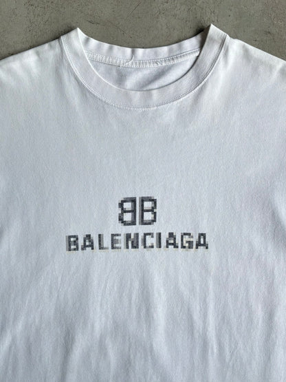 Balenciaga Script Shadow White Tee