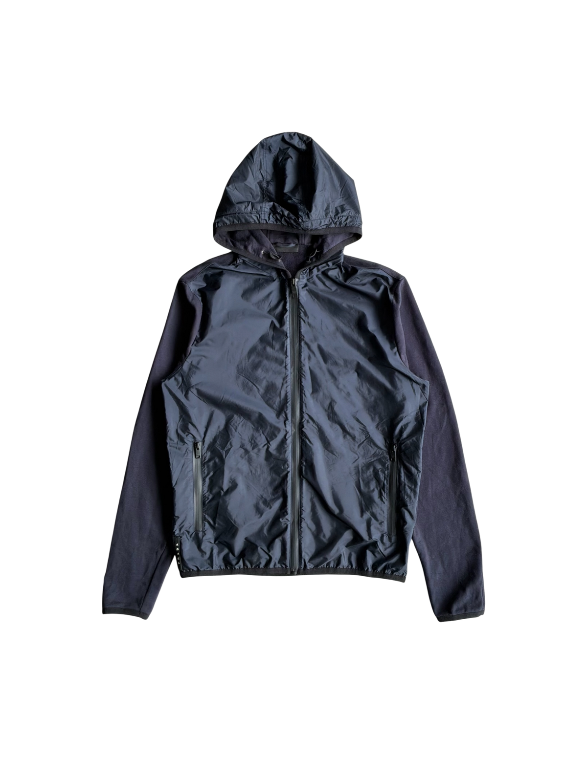 Prada Hybrid Zip Up Hoodie