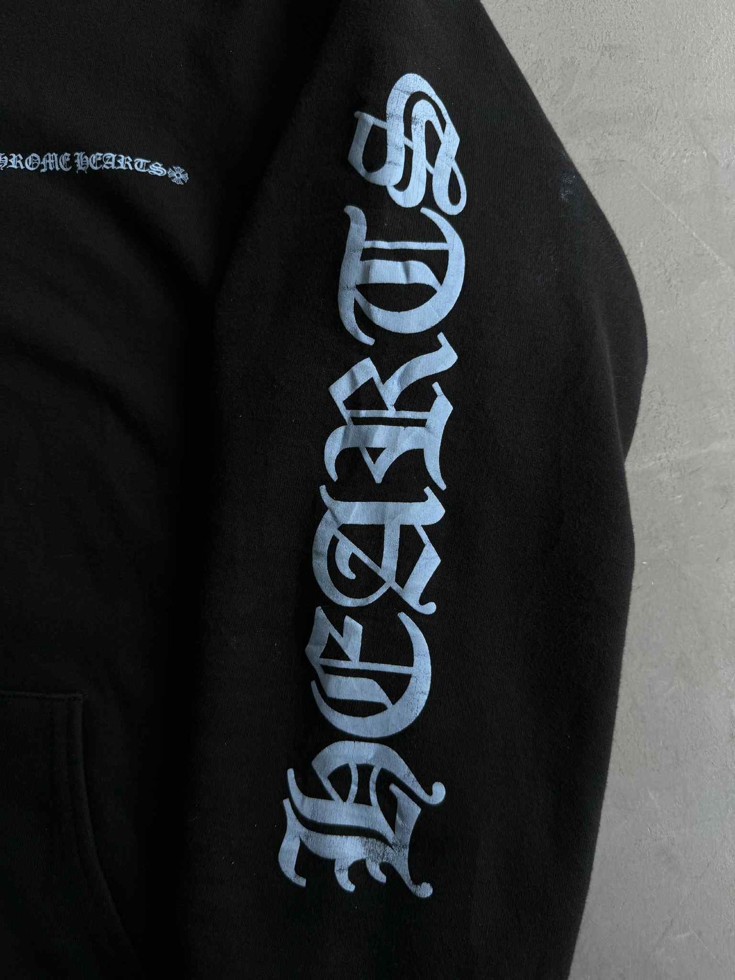 Chrome Hearts Logo Print Zip Hoodie