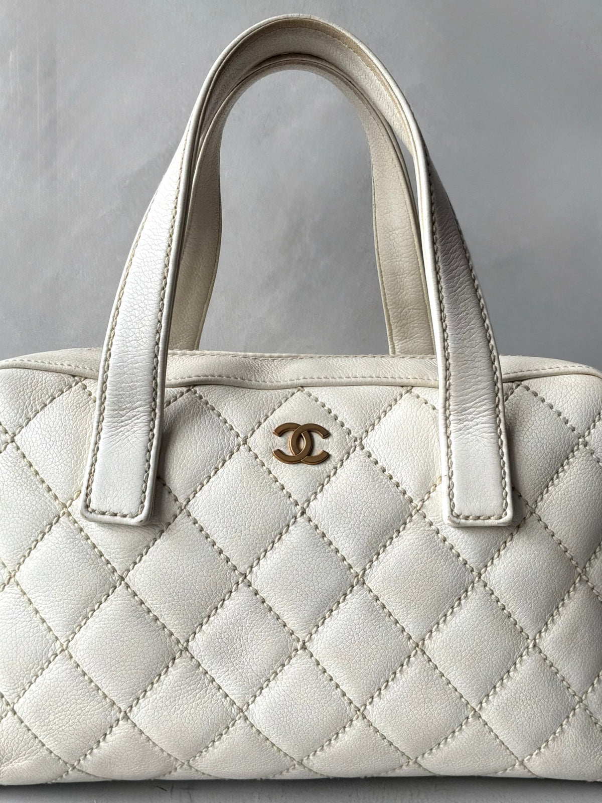 Chanel Vintage Wildstitch Bowler Bag