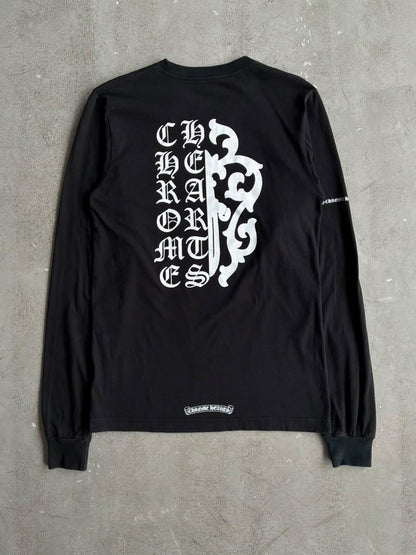 Chrome Hearts Half Script Dagger Black Longsleeves
