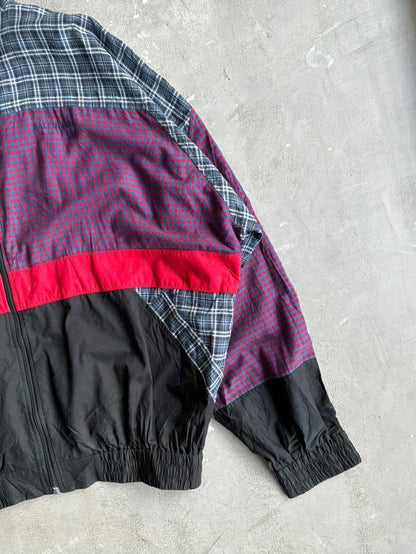 Balenciaga Patchwork Plaid Track Jacket