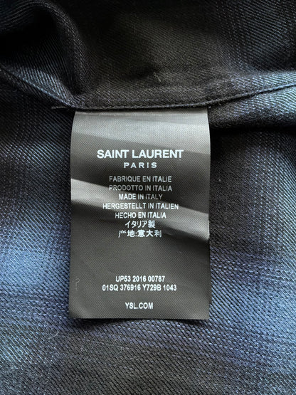 Saint Laurent Paris Checkered Longsleeves Shirt