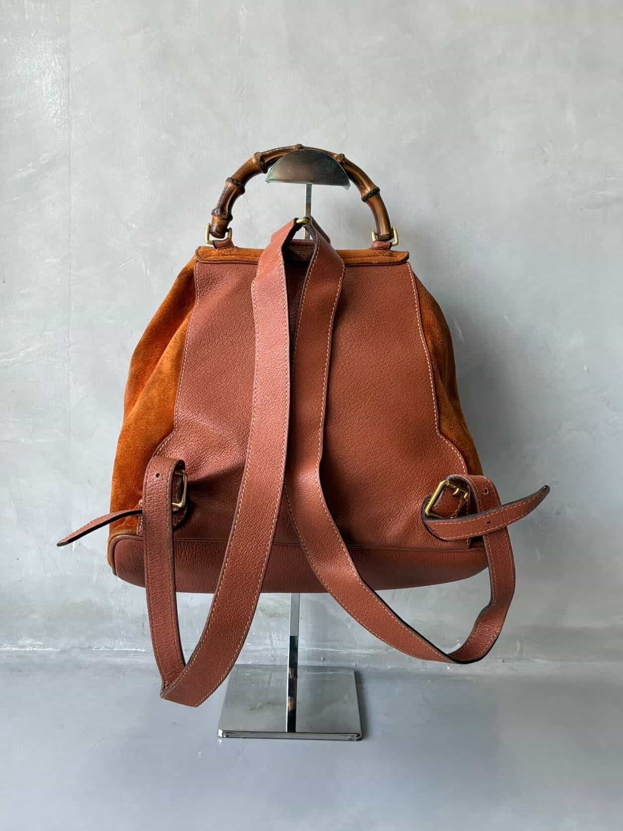 2000’s Gucci Suede Bamboo Backpack