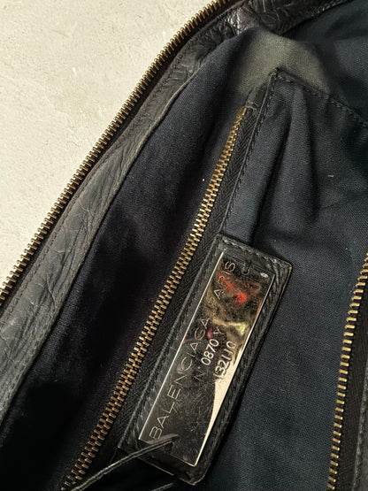 Balenciaga Work Black on Brass Lambskin Bag