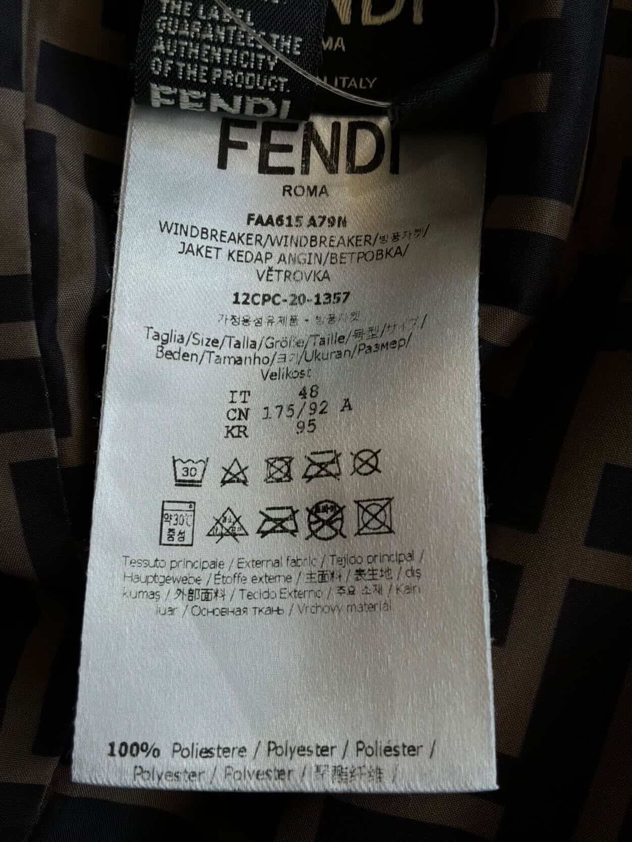 Fendi Zucca Reversible Windbreaker